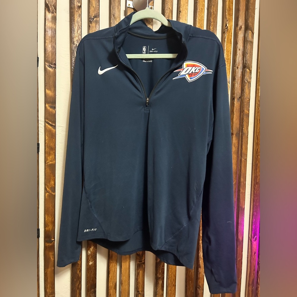 Nike Navy OKC Dri-FIT Half-Zip Pullover
